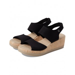 Reveal Ankle Strap Wedge Sandals Black
