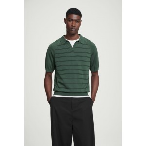 STRIPED KNITTED POLO SHIRT