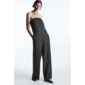 STRAPLESS WOOL TAILORED JUMPSUIT