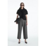 TAILORED WOOL-FLANNEL CULOTTES