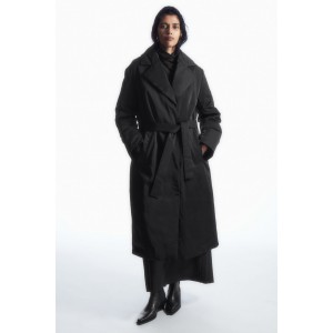 BELTED PADDED SHELL DOWN COAT