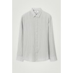 LONG-SLEEVED STRIPED LINEN SHIRT