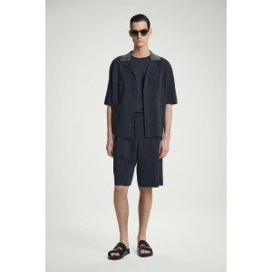 OVERSIZED DOUBLE-FACED KNITTED BERMUDA SHORTS