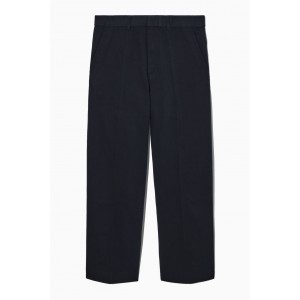 RELAXED-FIT WIDE-LEG TWILL CHINOS