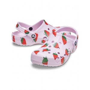 Baya Seasonal Printed Clog Ballerina Pink/Strawberries
