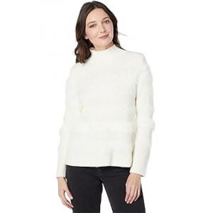 Eyelash Mock Neck Sweater Soft White
