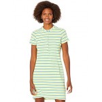 Stripe Henley Dress Margarita/Ocean