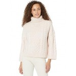Cable Stitch Wide Sleeve Blush