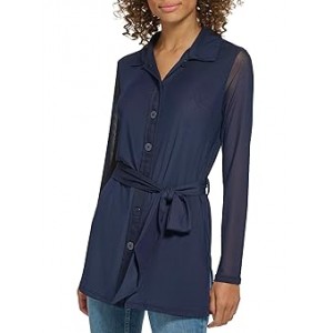 Belted Button Front Cardi Twilight