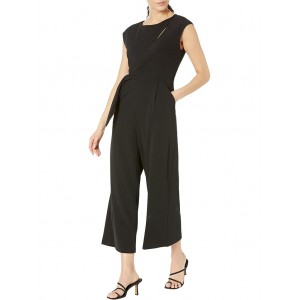 Jumpsuit with Keyhole & Knotted Side Detail Black