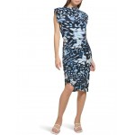 Printed Sleeve Less Ruched Dress Twilight Multi 2
