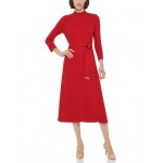 Sweaterdress with Belt Red