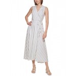 womens striped long maxi dress