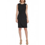 petites womens office above-knee wear to work dress