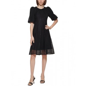 womens lace knee fit & flare dress