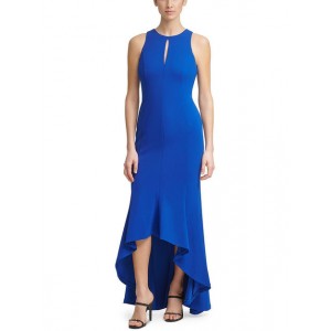 womens crepe hi low maxi dress