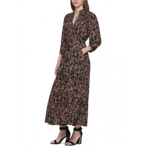 womens floral smocked maxi dress