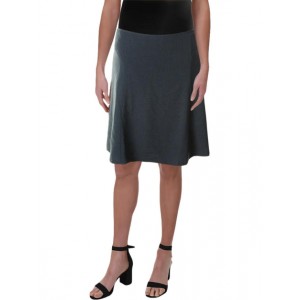 petites womens heathered seamed a-line skirt