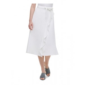 womens ruffled wrap a-line skirt