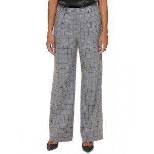 petites womens wide leg business dress pants