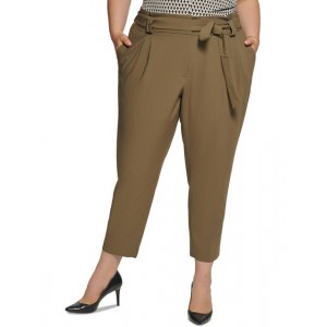 plus womens stretch tapered ankle pants