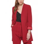 petites womens office suit seperate open-front blazer