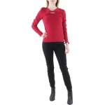 womens cut-out ribbed knit pullover sweater