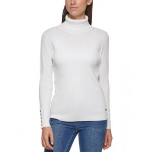 womens button turtleneck pullover sweater