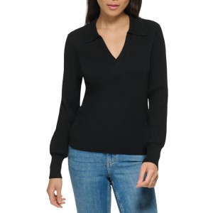 womens split neck henley pullover sweater