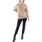 womens cable knit shoulders funnel neck pullover sweater
