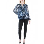 womens keyhole neck lined blouse