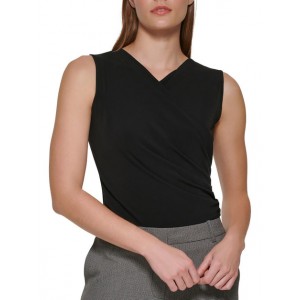 womens sleeveless v-neck blouse