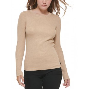 womens long sleeve ribbed pullover top
