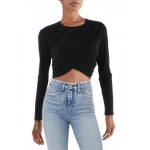 womens cropped long sleeve blouse