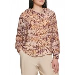 womens chiffon printed blouse