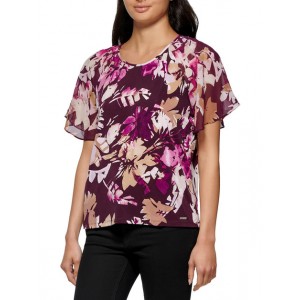 womens chiffon printed blouse