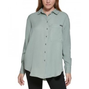 Womens Button-Front Top
