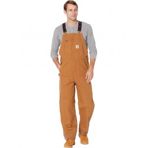 Mens Carhartt Quilt Lined Washed Duck Bib Overalls