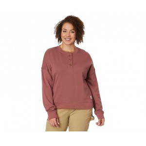 Womens Carhartt Loose Fit Midweight French Terry Henley Sweatshirt