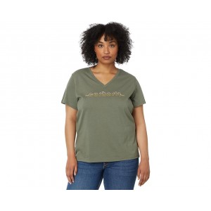 Womens Carhartt Relaxed Fit Lightweight Short Sleeve Carhartt Graphic V-Neck T-Shirt