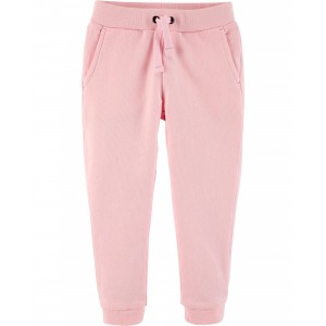 Pink Baby Pull-On French Terry Joggers