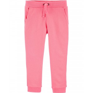 Pink Baby Pull-On French Terry Joggers