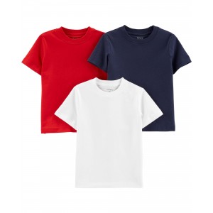 Red/White/Navy Baby 3-Pack Jersey Tees