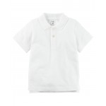 White Toddler Pique Uniform Polo