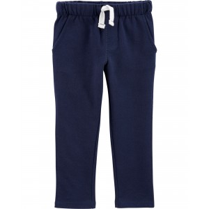 Navy Toddler Pull-On French Terry Pants