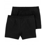 Black Toddler 2-Pack Black Bike Shorts