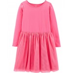 Pink Kid Tutu Jersey Dress