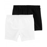 White/Black Kid 2-Pack White/Black Bike Shorts