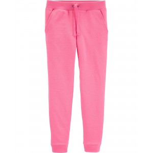 Pink Kid Pull-On French Terry Joggers