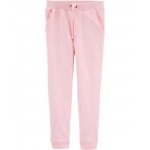 Pink Kid Pull-On French Terry Joggers